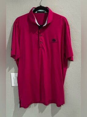 Greyson Clothiers Maderas Golf Club Performance Polo Shirt Mens Raspberry Pink L